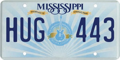 MS license plate HUG443