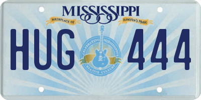MS license plate HUG444
