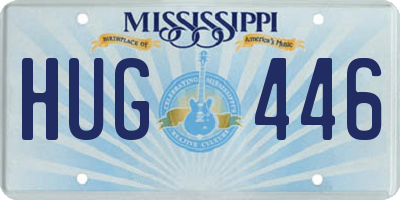 MS license plate HUG446