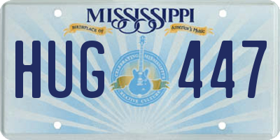 MS license plate HUG447