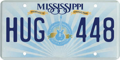 MS license plate HUG448