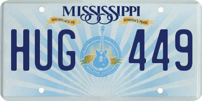 MS license plate HUG449