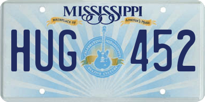 MS license plate HUG452