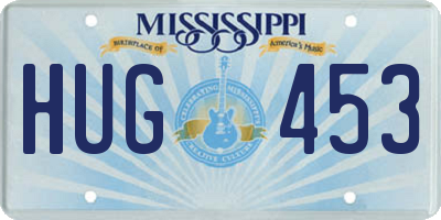 MS license plate HUG453