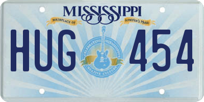 MS license plate HUG454