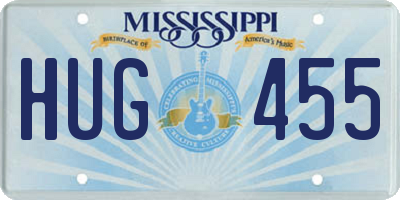 MS license plate HUG455
