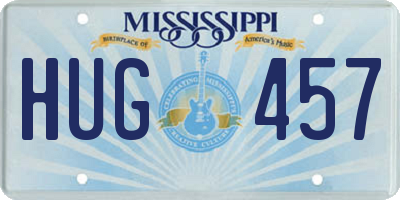 MS license plate HUG457