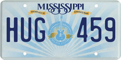 MS license plate HUG459