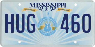 MS license plate HUG460