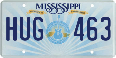MS license plate HUG463