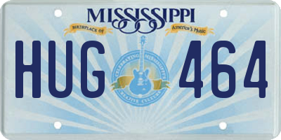 MS license plate HUG464