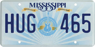 MS license plate HUG465