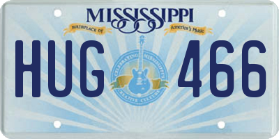MS license plate HUG466