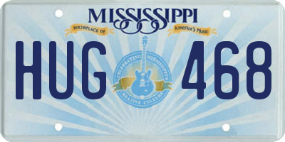 MS license plate HUG468