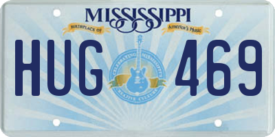 MS license plate HUG469