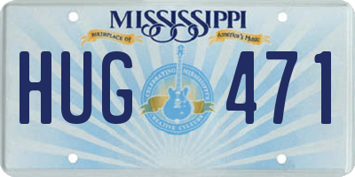 MS license plate HUG471