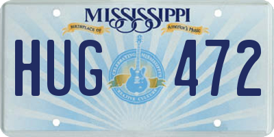 MS license plate HUG472