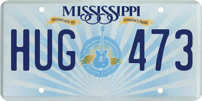 MS license plate HUG473