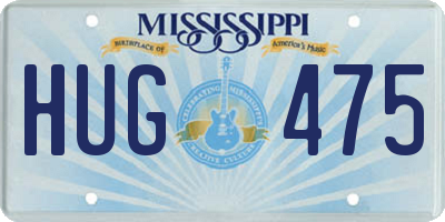 MS license plate HUG475