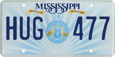 MS license plate HUG477