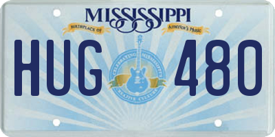 MS license plate HUG480