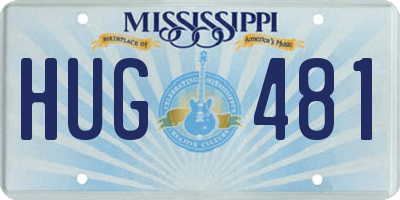 MS license plate HUG481