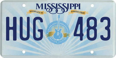 MS license plate HUG483