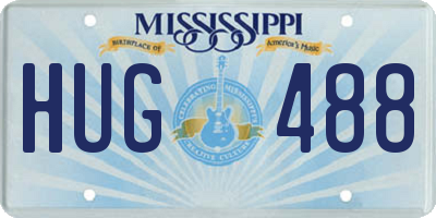 MS license plate HUG488