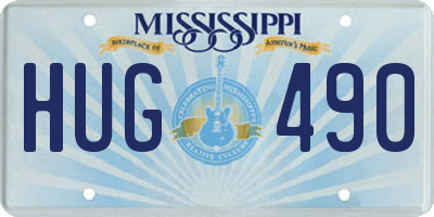 MS license plate HUG490