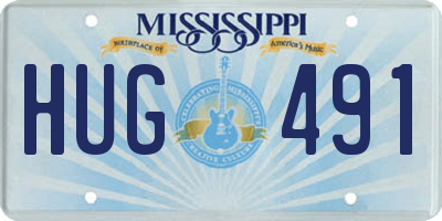 MS license plate HUG491