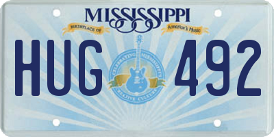 MS license plate HUG492