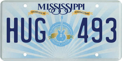 MS license plate HUG493