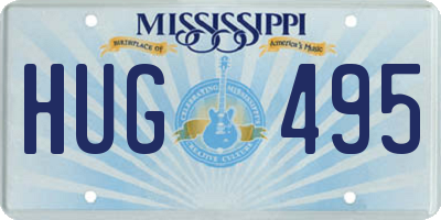 MS license plate HUG495