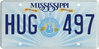 MS license plate HUG497