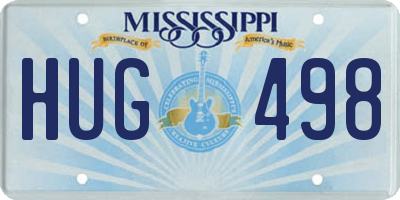 MS license plate HUG498