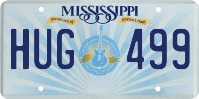 MS license plate HUG499