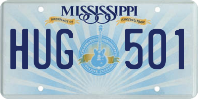 MS license plate HUG501