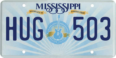 MS license plate HUG503
