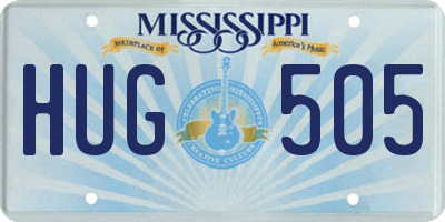 MS license plate HUG505