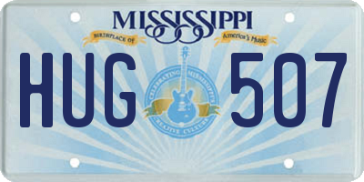 MS license plate HUG507