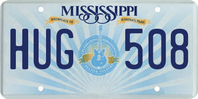 MS license plate HUG508
