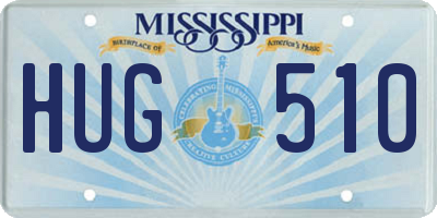 MS license plate HUG510