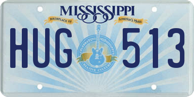 MS license plate HUG513