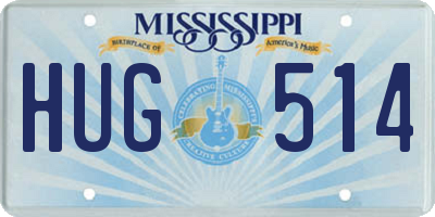MS license plate HUG514
