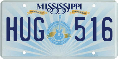 MS license plate HUG516