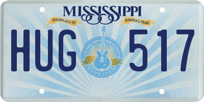 MS license plate HUG517
