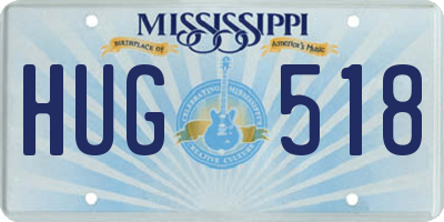 MS license plate HUG518