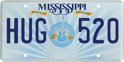 MS license plate HUG520
