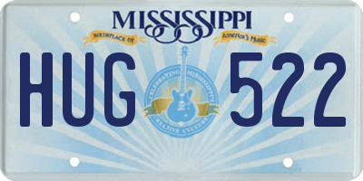 MS license plate HUG522