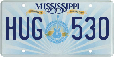 MS license plate HUG530